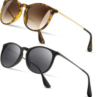 SUNGAIT Vintage Round Sunglasses for Women Men Classic Retro Designer Style