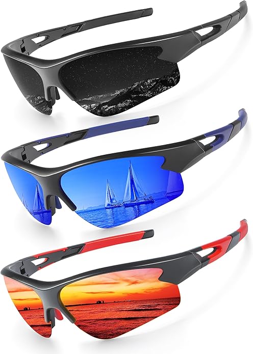 KALIYADI Sports Sunglasses for Men, Polarized Sun Glasses for Men Women Youth Baseball Softball with UV Protection - Image 8