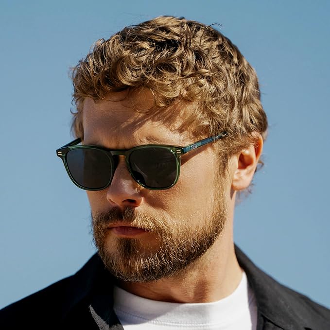 WMP Eyewear - Men's Polarized Modern Rounded Square Sunglasses - Image 6