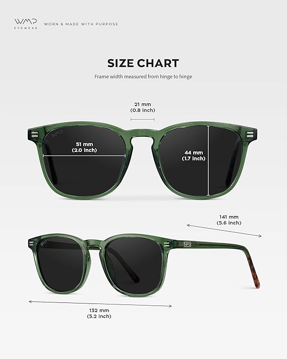 WMP Eyewear - Men's Polarized Modern Rounded Square Sunglasses - Image 3