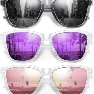 Sunglasses Womens Polarized Sunglasses for Mens Womens Retro Mirror Lens for Driving Fishing UV400 Protection